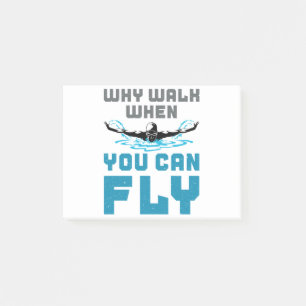 Notas Post-it® Por Qué Caminar Cuando Se Puede Volar Bañando Ma