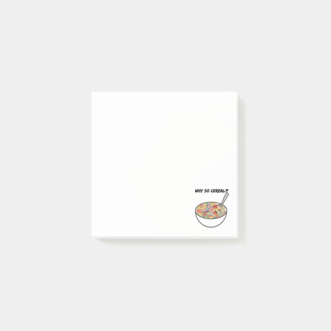 Notas Post-it® Por qué tan cereal (Anverso)