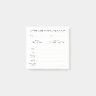 Notas Post-it® Portugués   Práctica de conjugación de verbos