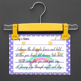 Notas Post-it® Pos de polka púrpura, estrellas lindas y arcos 4" 