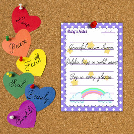 Notas Post-it® Pos de polka púrpura, estrellas lindas y arcos de 