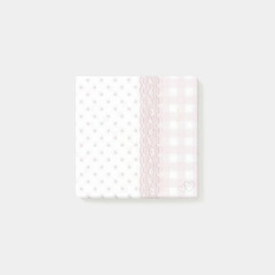 Notas Post-it® Posavasos de parches de rosa pastel