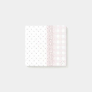Notas Post-it® Posavasos de parches de rosa pastel
