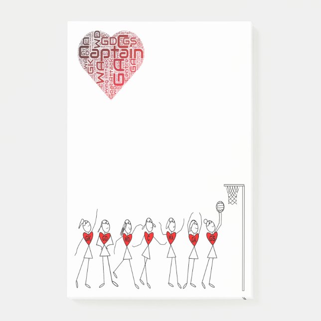 Notas Post-it® Posiciones del Netball del amor (Anverso)