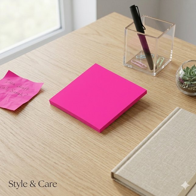 Notas Post-it® Positivamente Rosa Cuadrado Simple de 3" (Positively Pink Simple 3 Square Post-it Notes)
