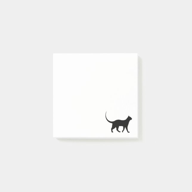 Notas Post-it® Post de gato negro (Anverso)