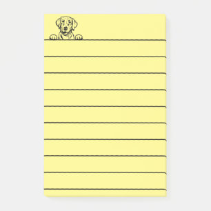Notas Post-it® Post de línea amarilla de 4"x6" con laboratorio ne