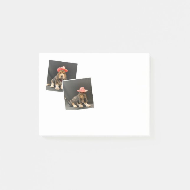 Notas Post-it® Post del heound de Basset anota (Anverso)