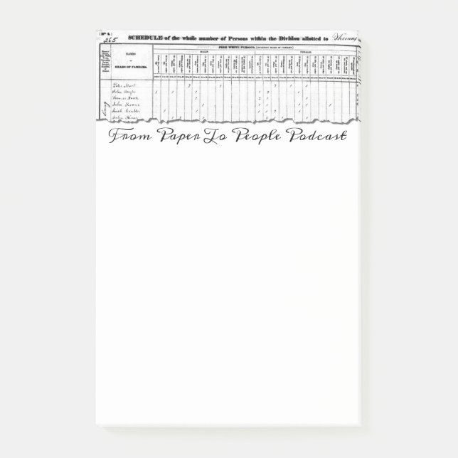 Notas Post-it® Post-it 1830 del censo FPPP (Anverso)