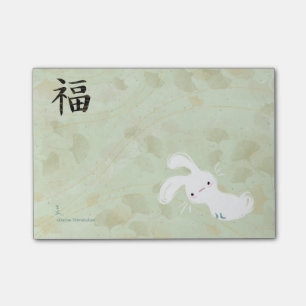 Notas Post-it® Post-it afortunado del conejito (Ginkgo)