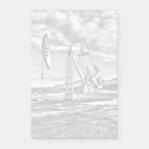 Notas Post-it® Post-it blancos y negros de la unidad de bombeo