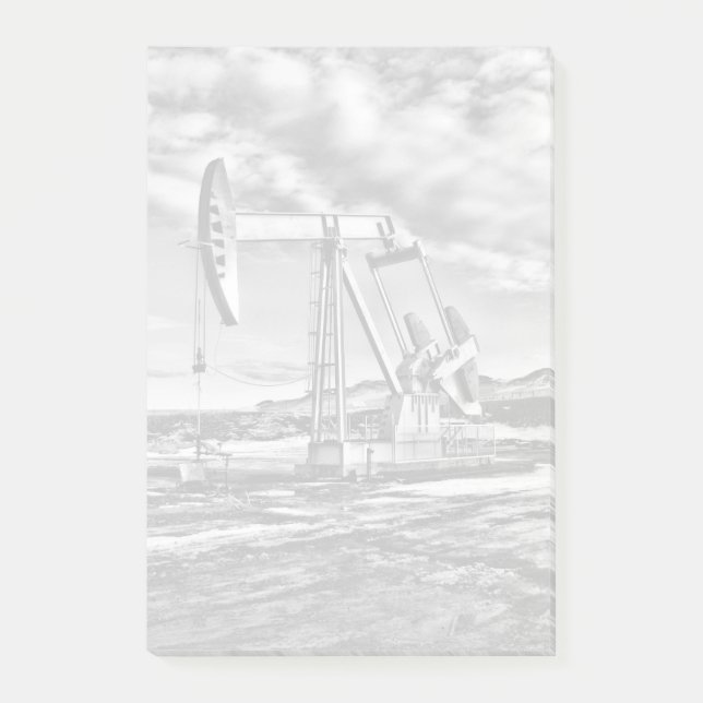 Notas Post-it® Post-it blancos y negros de la unidad de bombeo (Anverso)