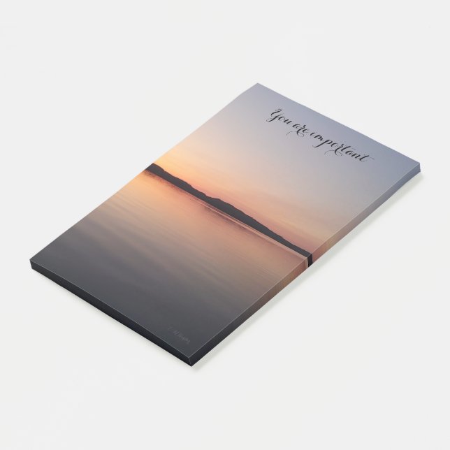 Notas Post-it® Post it block med solnedgång (En perspectiva)