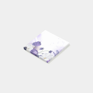 Notas Post-it® Post It Block - Purple Flower Theme