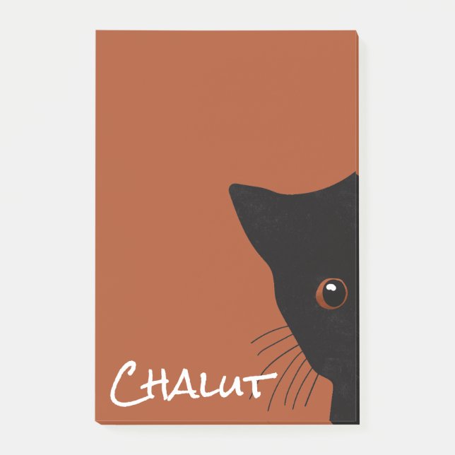 Notas Post-it® Post-it® chat noir (Anverso)