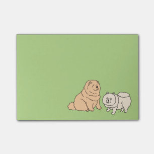 Notas Post-it® Post-it con el perro del perro chino de perro