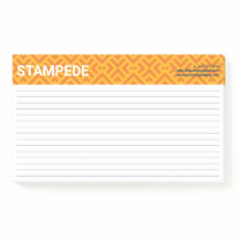 Post-it de cuadros Chevron naranja amarillo colori