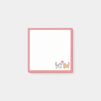 Notas Post-it® Post it de gatitos enamorados