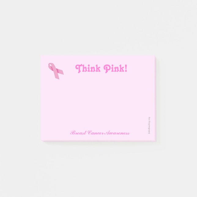 Notas Post-it® Post-it de la conciencia del cáncer - cáncer de (Anverso)