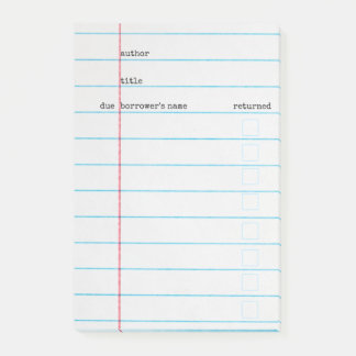 Notas Post-it® Post-it de tarjeta de biblioteca