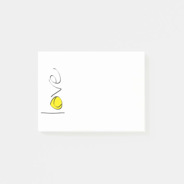 Notas Post-it® Post-it del amor del tenis (Anverso)