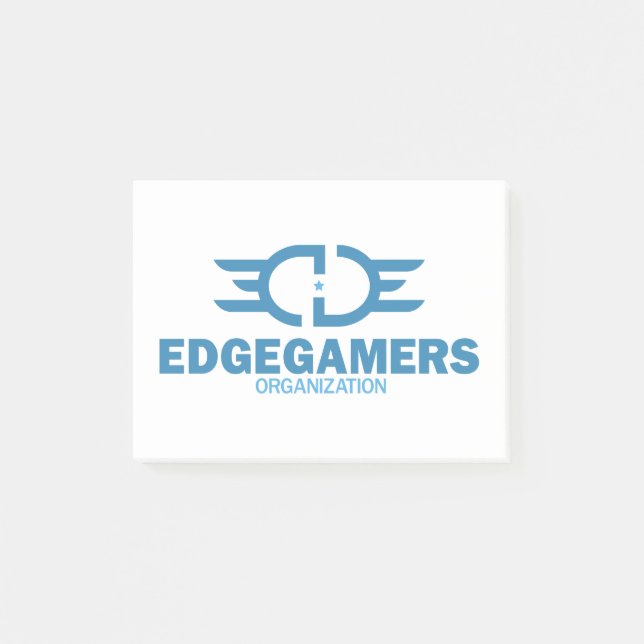 Notas Post-it® Post-it del azul del BORDE (Anverso)