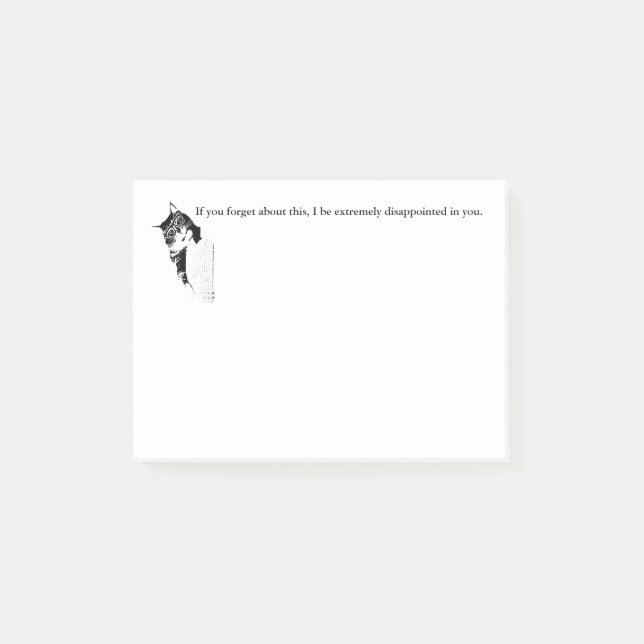 Notas Post-it® Post-it del gatito del inconformista (Anverso)