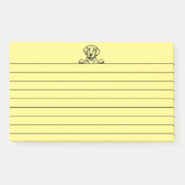 Notas Post-it® Post-it en línea amarilla de 10"x6" con Black Lab