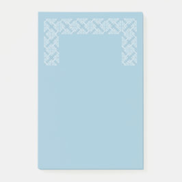 Notas Post-it® Post-it (lrg) - Diamantes entrelazados en azul