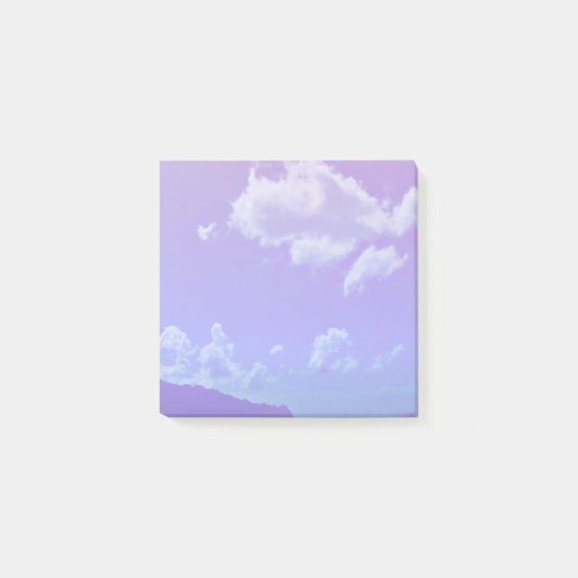 Notas Post-it® Post-it Notes Clouds Mountain Purple Scenery (Anverso)