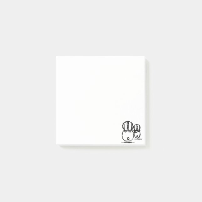 Notas Post-it® Post-it Notes | Conejito de Pareja Lindo (Anverso)