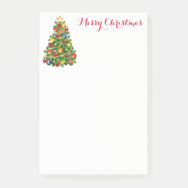 Notas Post-it® Post-it-Notes de árbol de Navidad (Anverso)