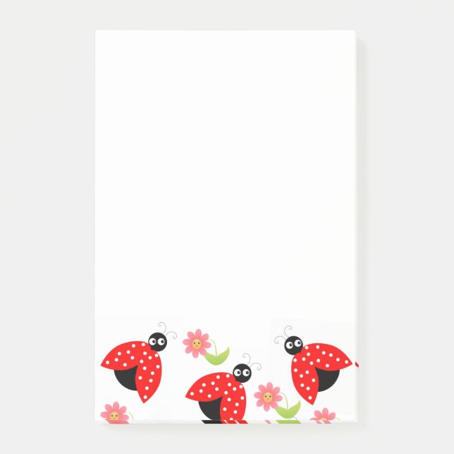 Notas Post-it® Post-it Notes Mariquita Floral (Anverso)
