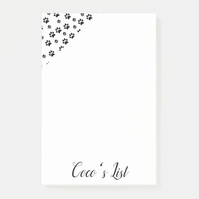 Notas Post-it® Post-it Notes Paws Gato Gatito Perros Cachorro (Anverso)