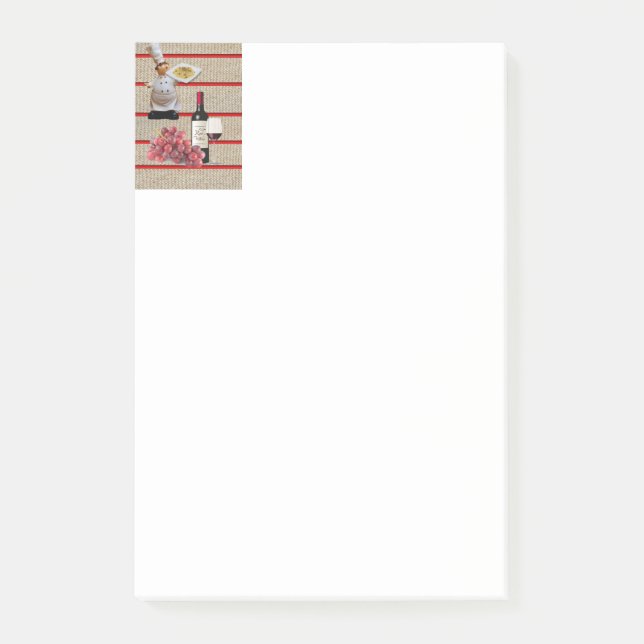 Notas Post-it® Post-it Notes Uvas Vino Tinto Chef (Anverso)