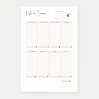 Notas Post-it® Post-it® Post-It Liste de courses