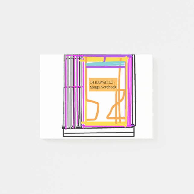 Notas Post-it® Post-it SUPPORT DJ KAWAII LU (Anverso)