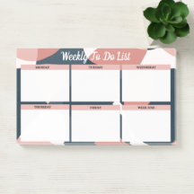 Post-it® Weekly To Do List Minimaliste Moderne