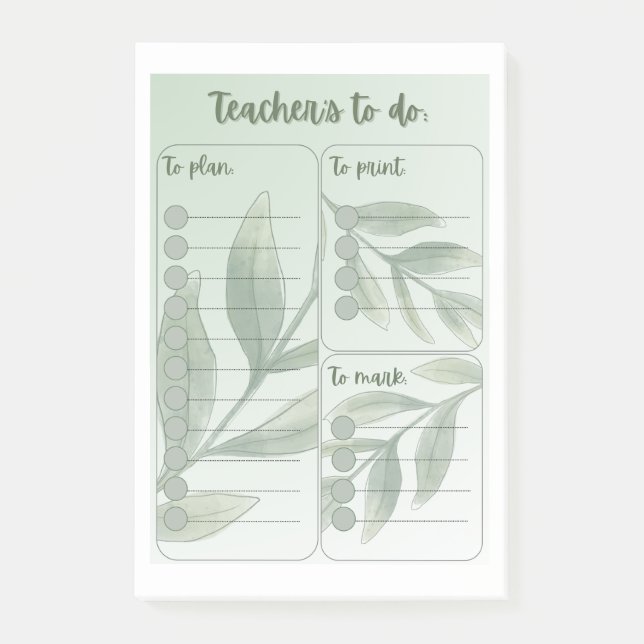 Notas Post-it® Post-its diarios para profesores  (Anverso)