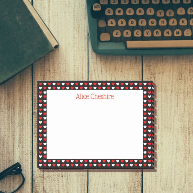 Notas Post-it® Post personalizado de Red & White Hearts (Subido por el creador)