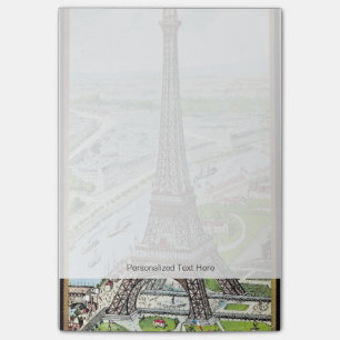 Notas Post-it® Postal que representa la Torre Eiffel