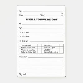 Notas Post-it® Poste del mensaje de teléfono es