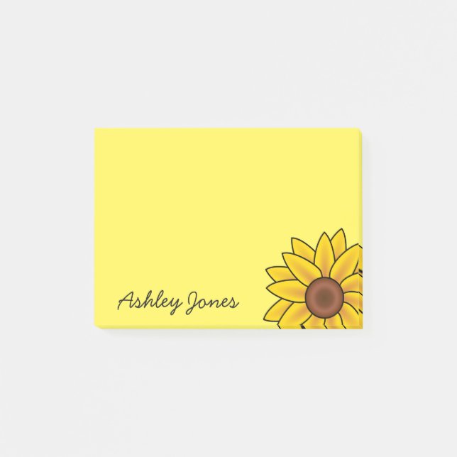 Notas Post-it® Poste-él-Nota-Girasol (Anverso)