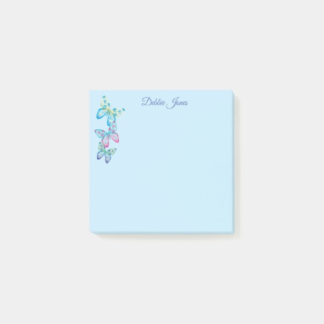 Notas Post-it® Poste-él-Nota-Mariposas (Anverso)