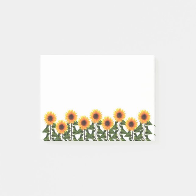 Notas Post-it® Poste-él-Notas de los girasoles (Anverso)
