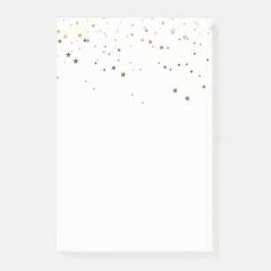 Notas Post-it® Poste-él-Notas de oro menudas de las estrellas