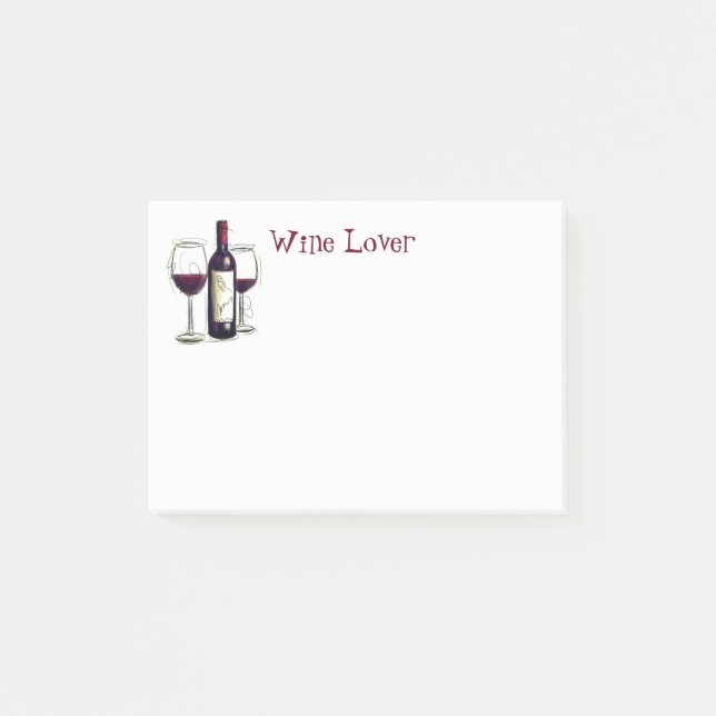 Notas Post-it® Poste-él-Notas del amante del vino (Anverso)