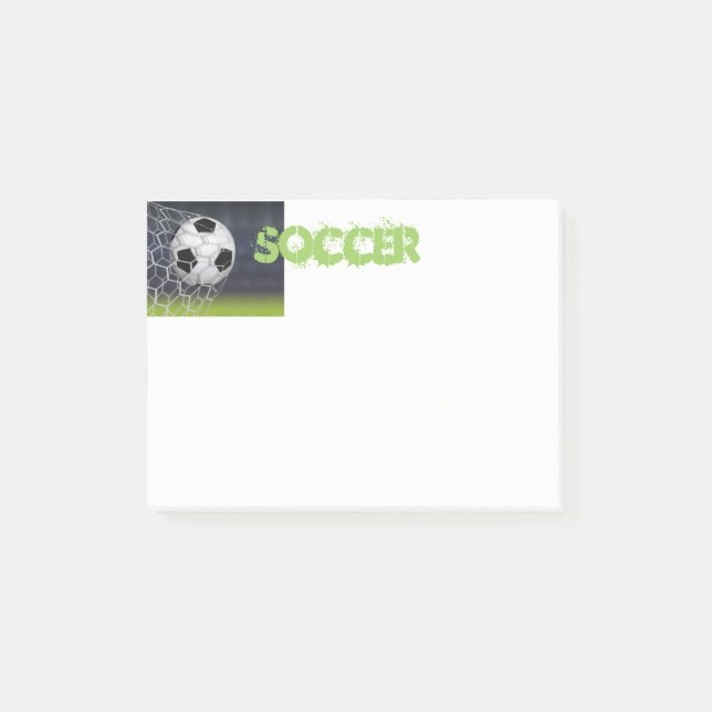 Notas Post-it® Poste-él-Notas del balón de fútbol (Anverso)