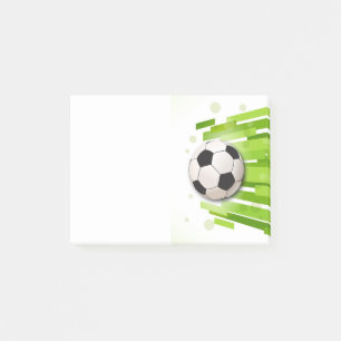 Notas Post-it® Poste-él-Notas del balón de fútbol