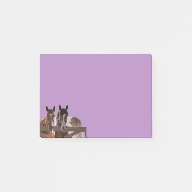 Notas Post-it® postea que anota caballos (Anverso)